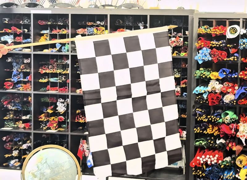 Checkered flag 12x18