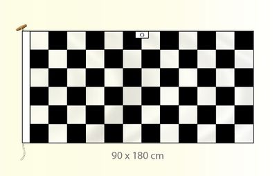 Checkered flag 36x72 200D (gr)
