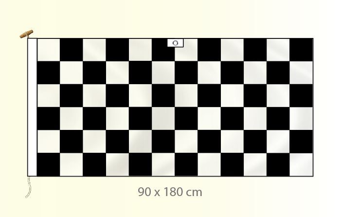 Checkered flag 36x72 200D (gr)