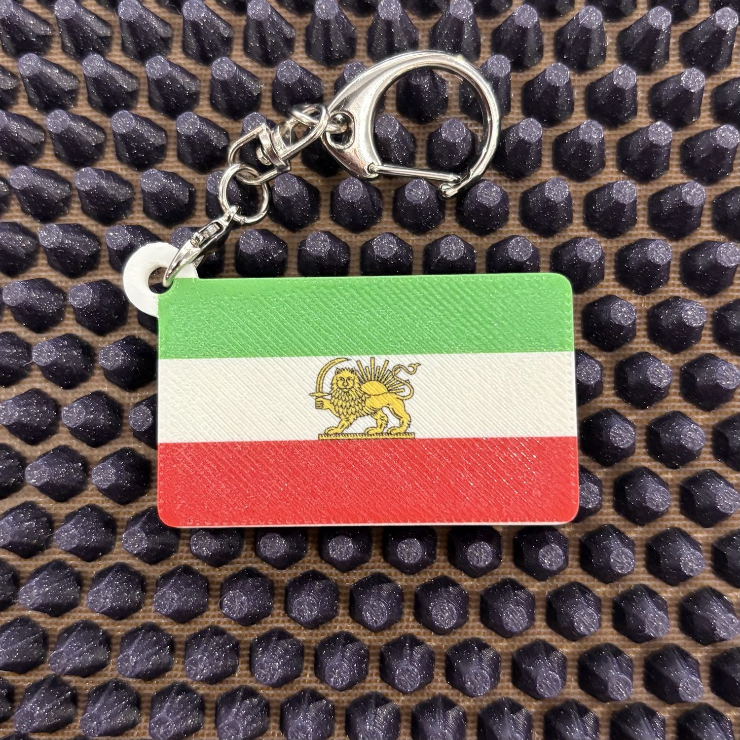 Iran plastic keychain