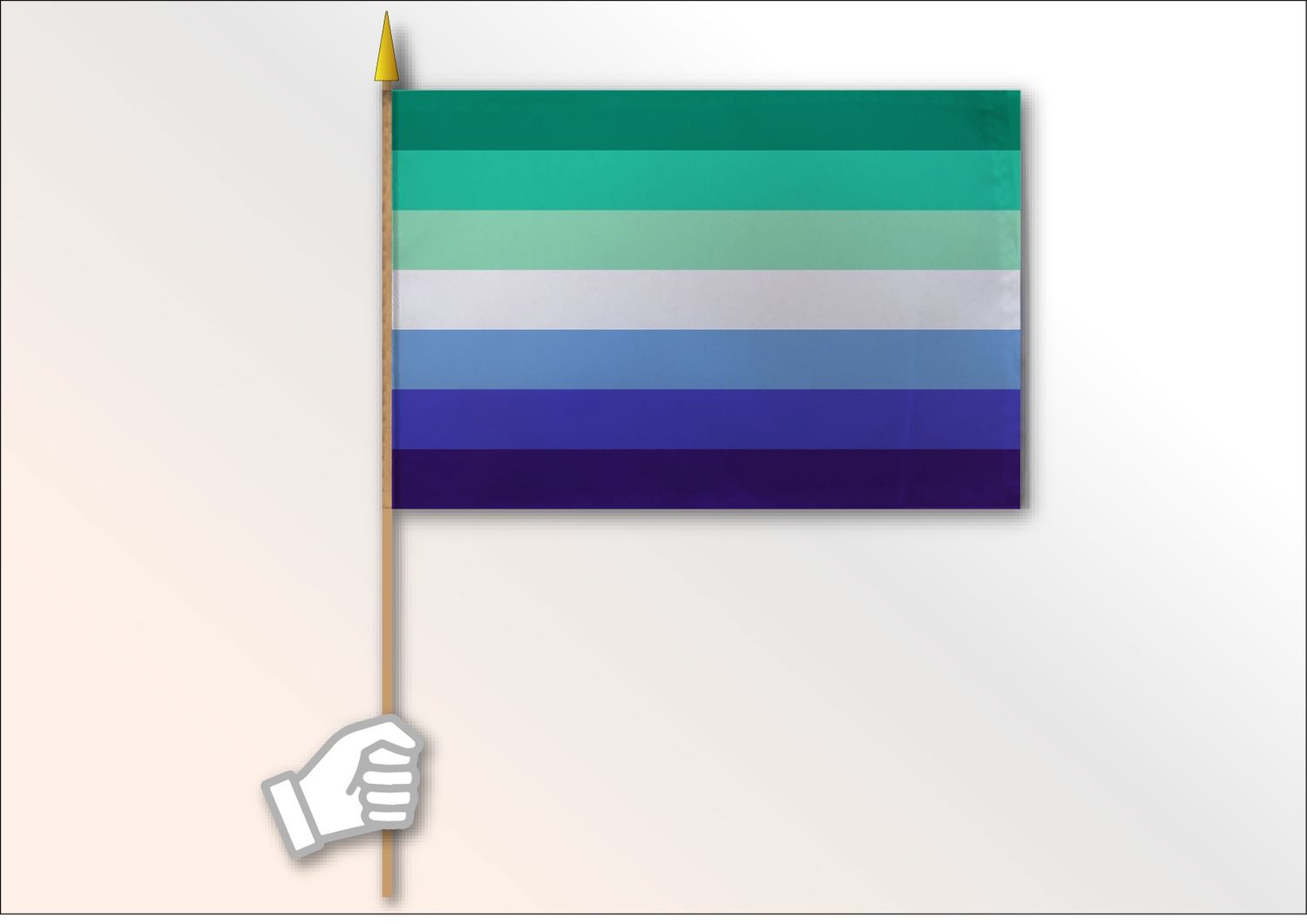 Fierté MLM drapeau moyen 12x18