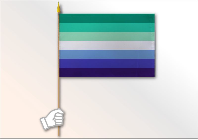 Fierté MLM drapeau moyen 12x18