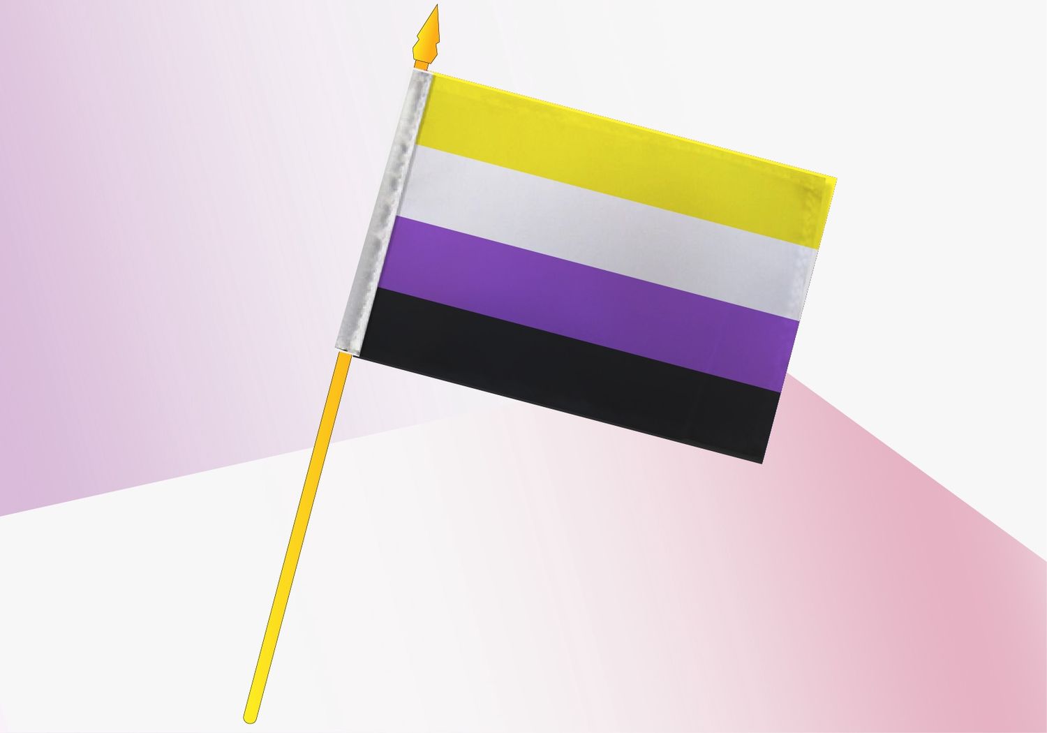 Fierté nonbinaire petit drapeau 4x6