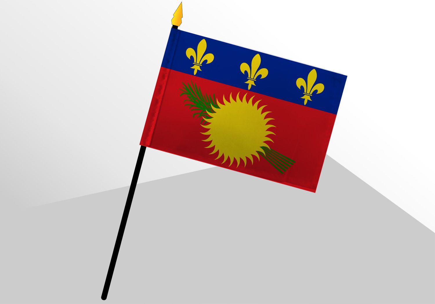 Guadeloupe (rouge) petit drapeau deluxe 4x6