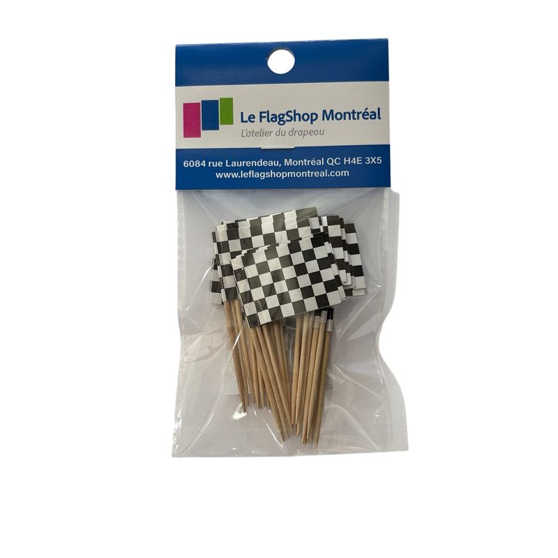 Toothpicks Checkered Flag (pack of 25)