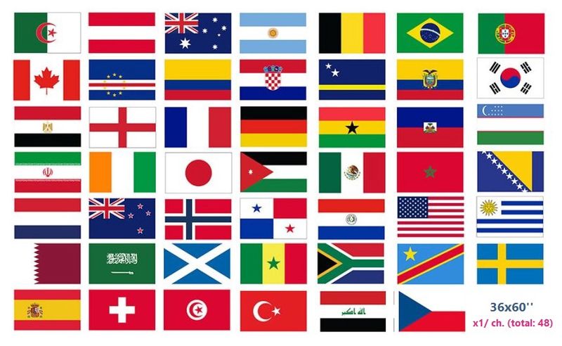 Ensemble Coupe du Monde 36x60''