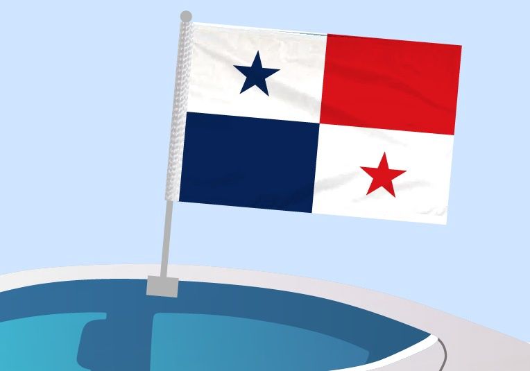 Panama - Drapeau pour voiture avec attache
