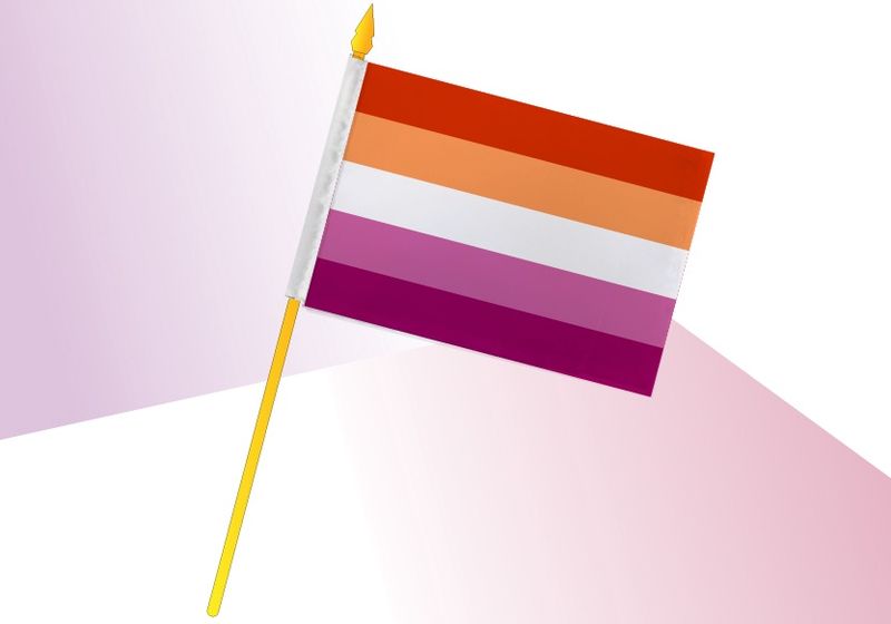 Fierté lesbienne petit drapeau 4x6