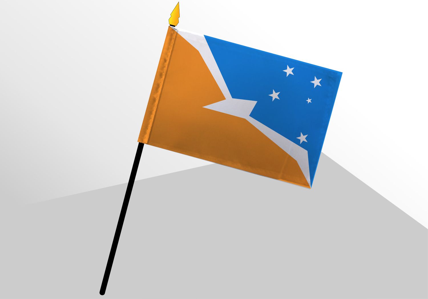 Tierra del Fuego petit drapeau deluxe 4x6