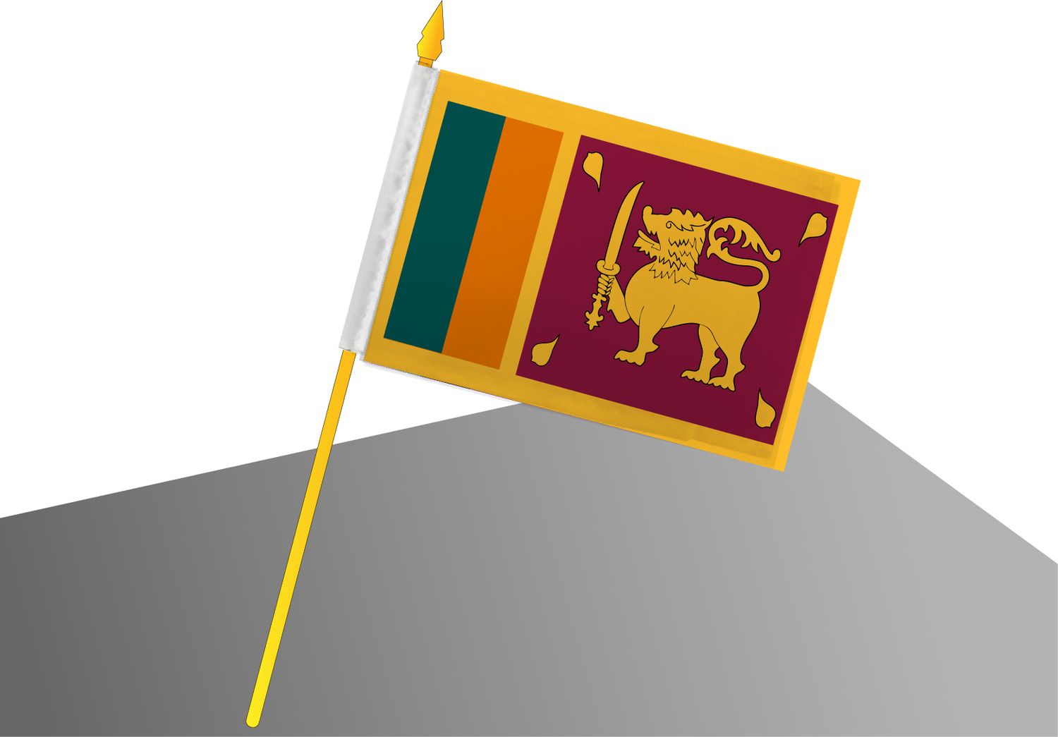 Sri Lanka petit drapeau économique 4x6