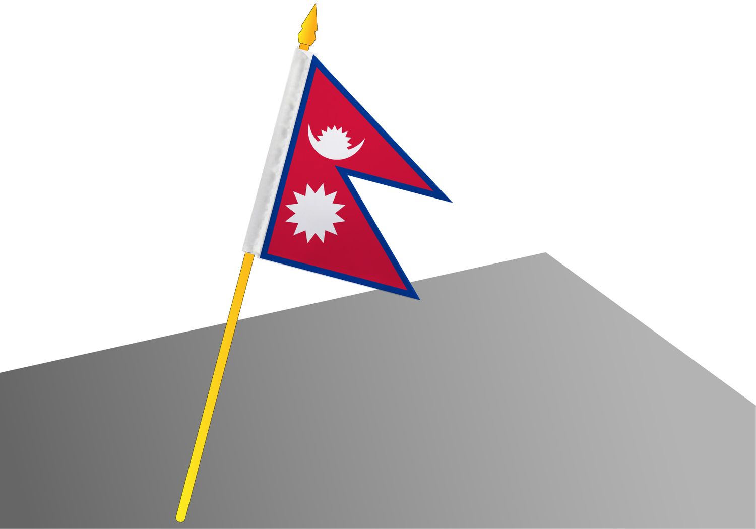 Népal petit drapeau économique 4x6