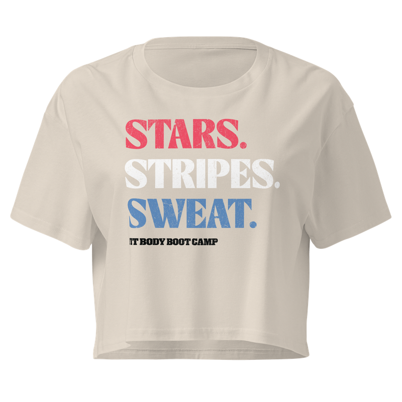 Stars. Stripes. Sweat. Crop Tee