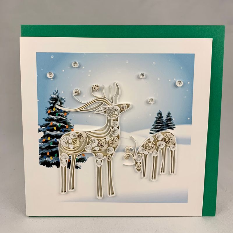Quilling Card Snowy Reindeer, Vietnam