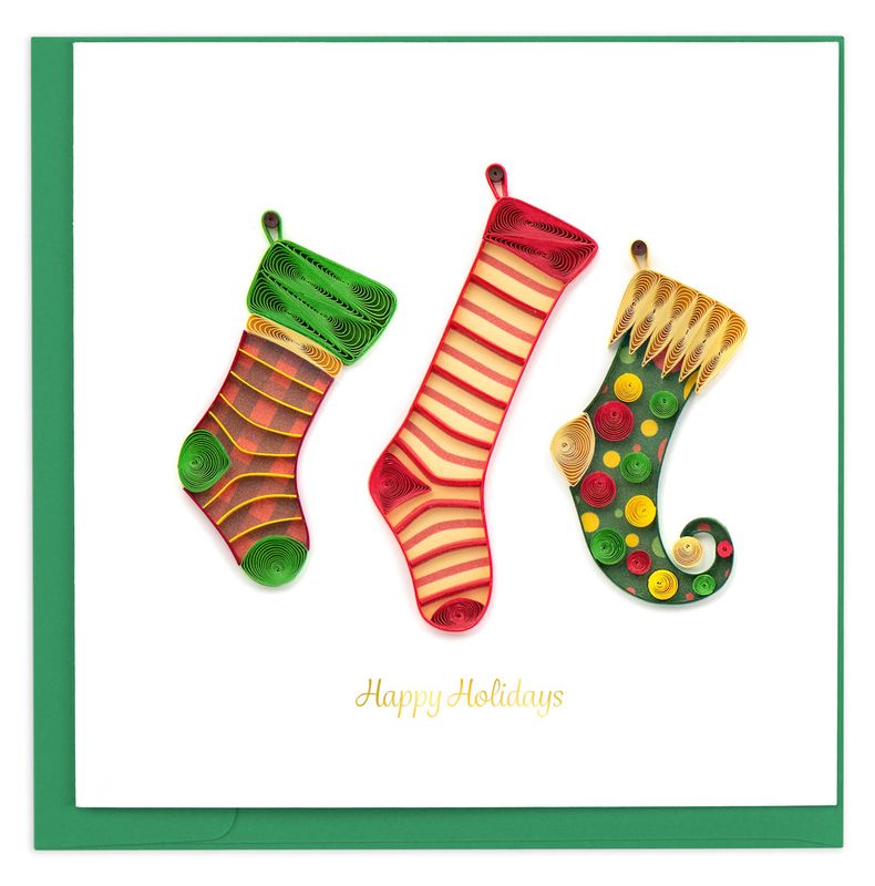 Christmas Stockings Quilling Card, Vietnam