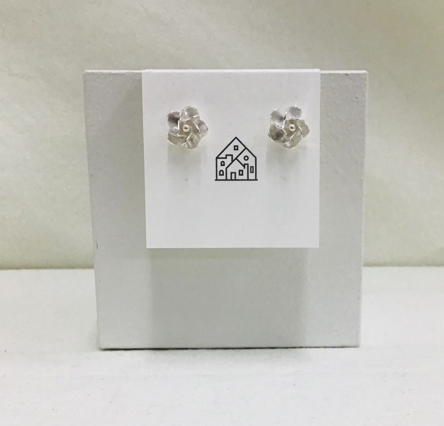 Single Rose Stud Earrings