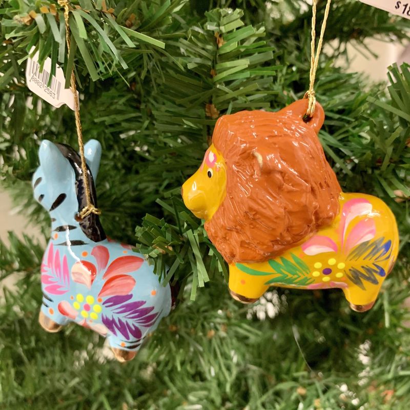 Zoo Animal Ceramic Ornament Mix, Peru