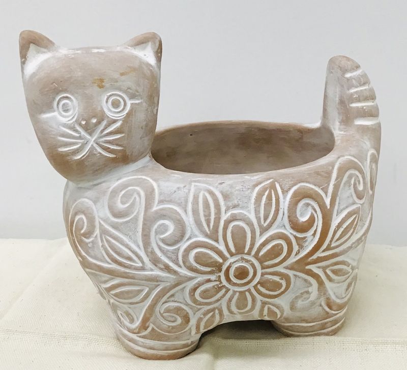 Terracotta Kitty Planter Large, Bangladesh