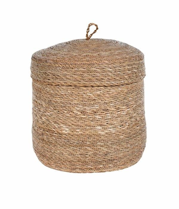Stitched Hogla Basket 12&quot;, Bangladesh
