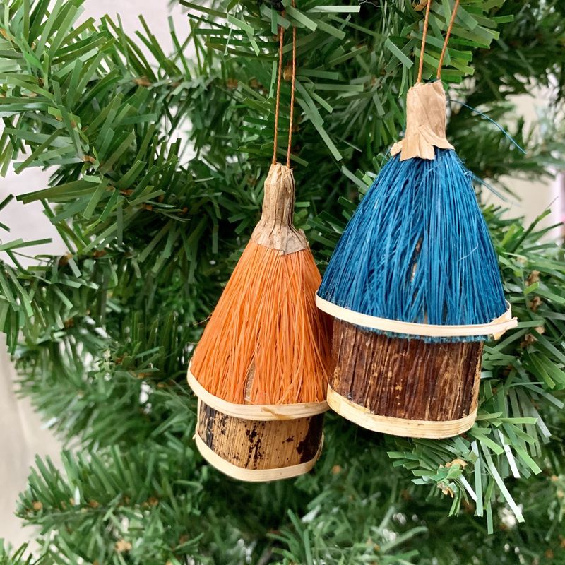 Assorted Colours Grass Hut Ornament