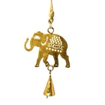 Mini Cutout Elephant Chime, India