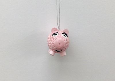 Smiling Pig Quilled Paper Ornament, Vietnam