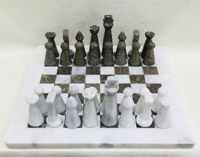 Fossil Stone 32 piece Chess Set