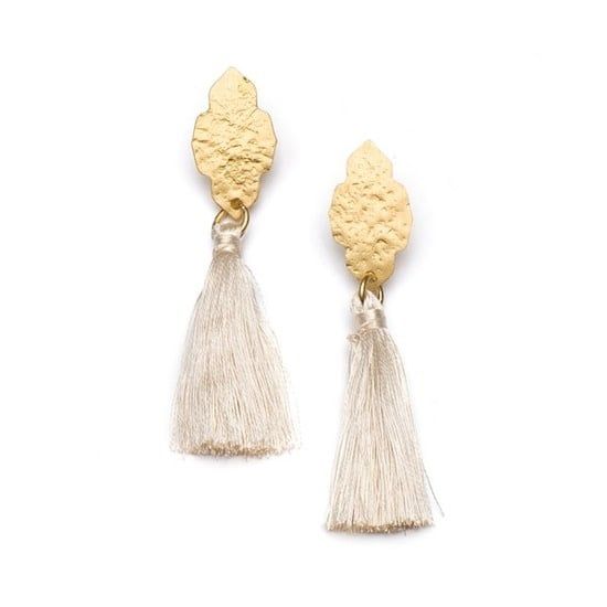 Nihira Ashram Window Earrings Gold Tassel, India