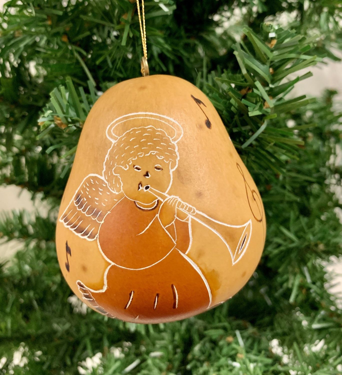 Angel Gourd Ornament, Peru
