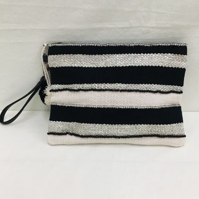 Striped Wristlet Clutch