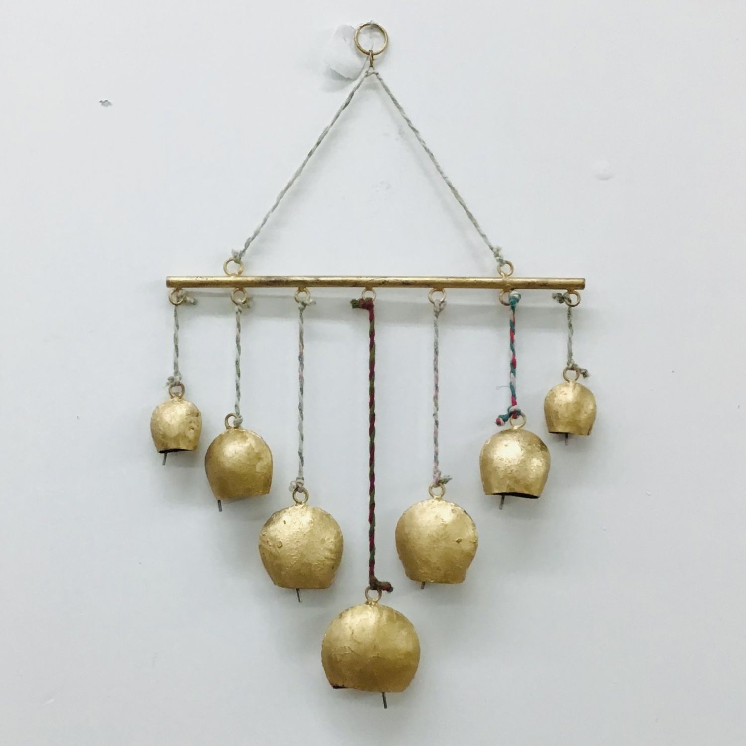 Wind Chime Brass/Sari Strings Gold Colour