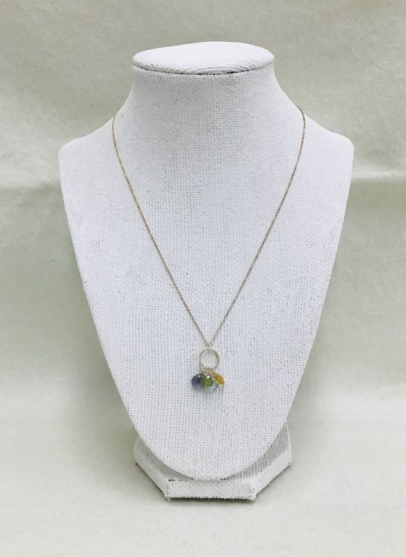 Gemstone silver Necklace, India