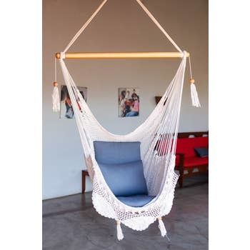 Handwoven Hammock Chair (Cream), Nicaragua