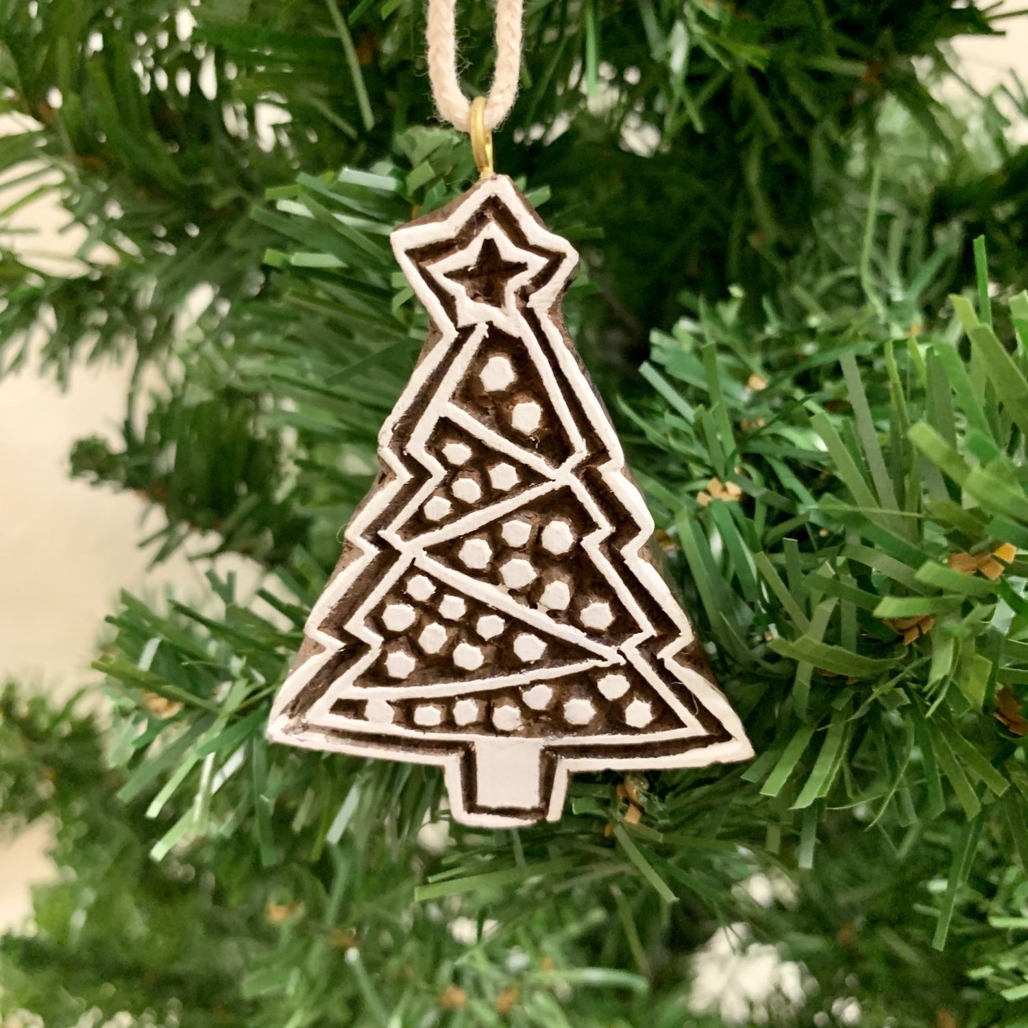 Wood Hima Bindu Ornament  Tree