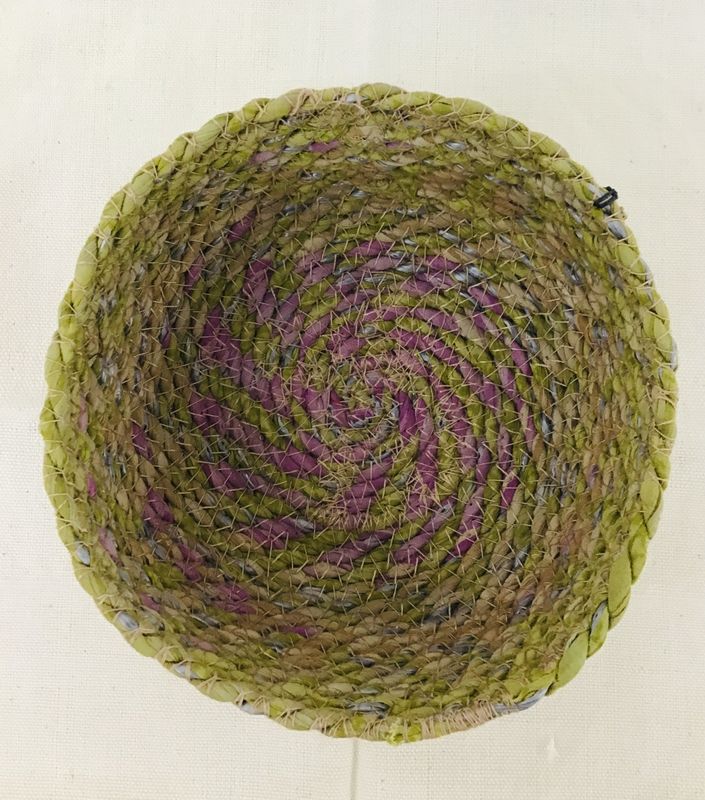 Swirling Sari Basket Small, Bangladesh