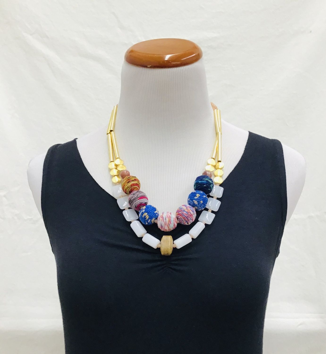 Sari Reborn Beaded Necklace
