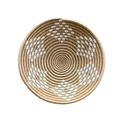 Bariku Basket Tea and White 12&quot;, Rwanda
