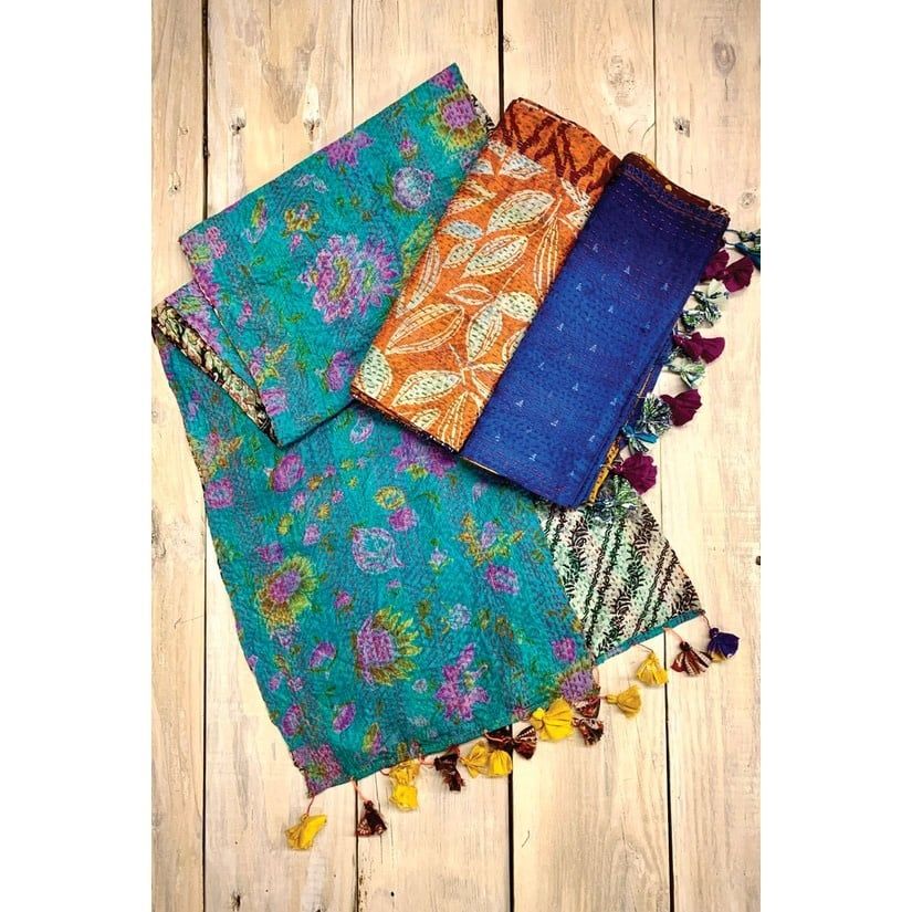 Kantha Recycled Sari Scarf