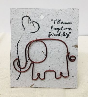 Wire Elephant Gift Bookmark, Kenya