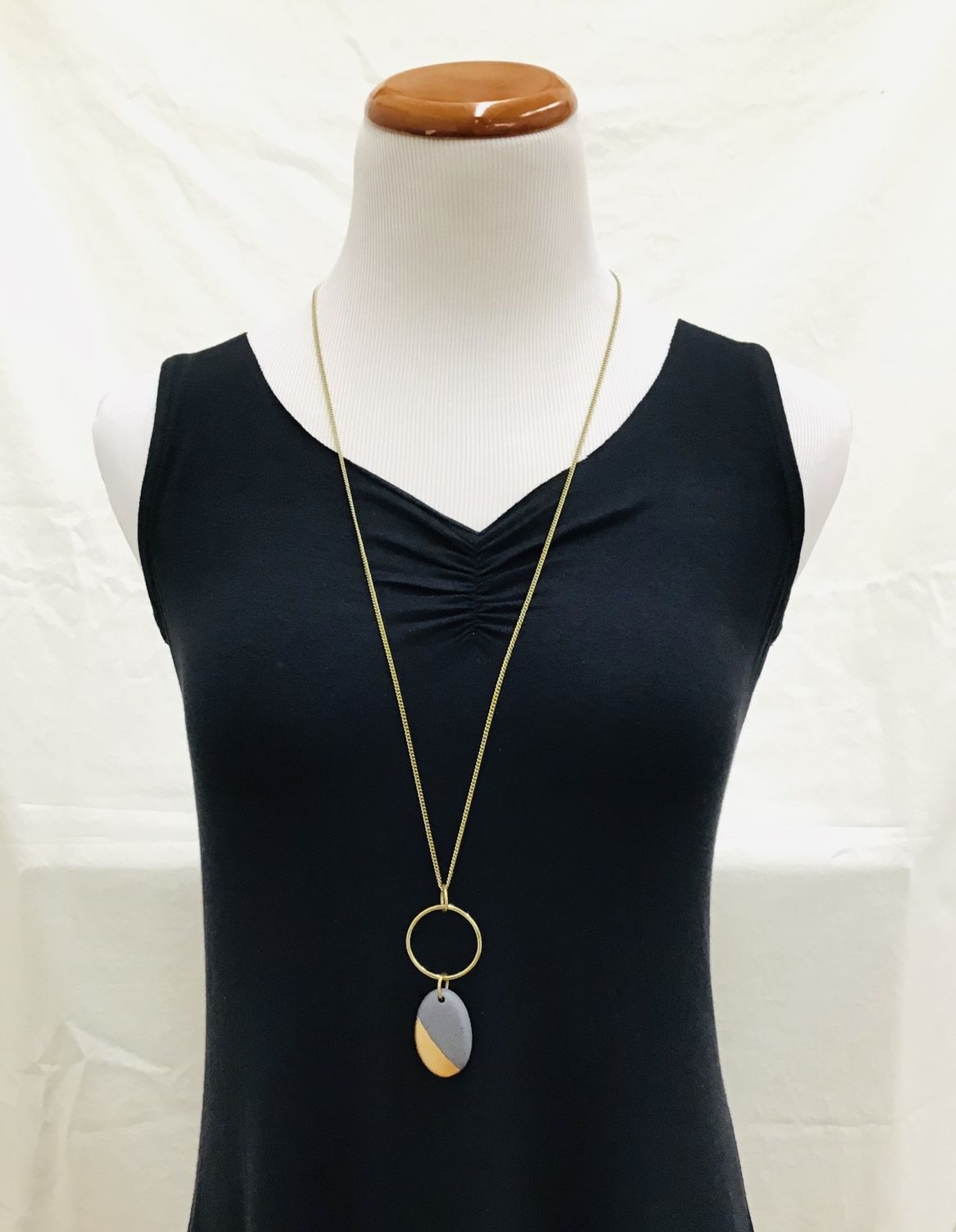 Stone and Gold Accent Necklace, Peru