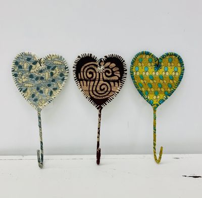 Sari Heart Wall Hook, Bangladesh