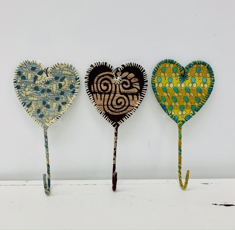 Sari Heart Wall Hook, Bangladesh