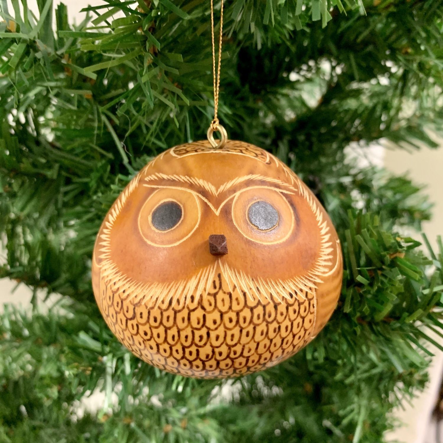 Owl Gourd Ornament, Peru