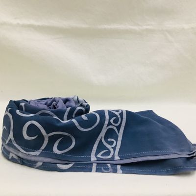 Blue and White Batik Scarf