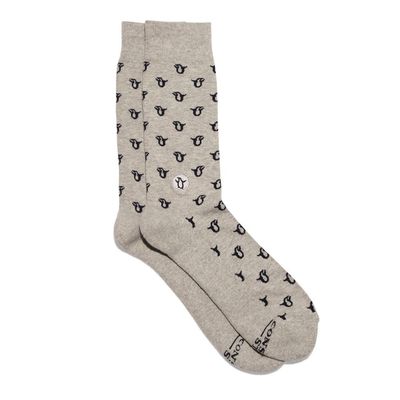 Conscious Step Socks Protect Penguins Grey,  Medium
