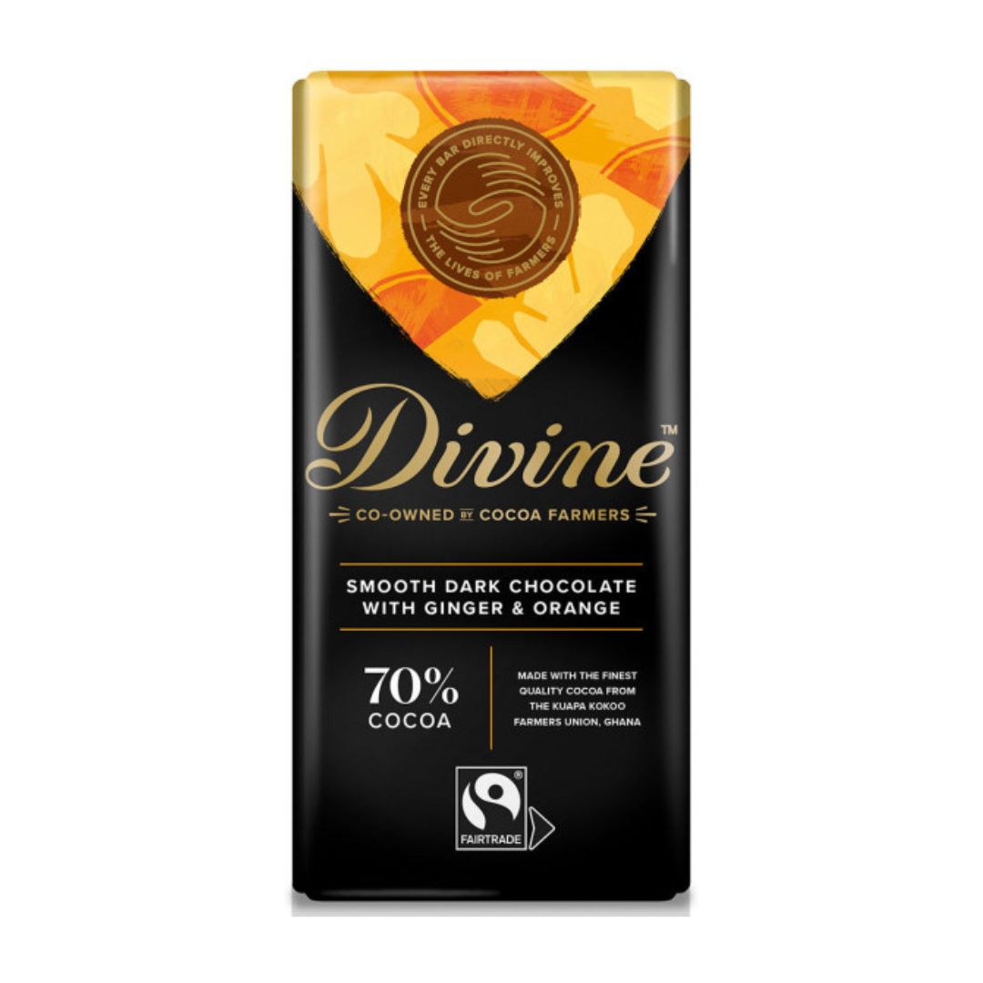 Divine Chocolate Dark Ginger and Orange