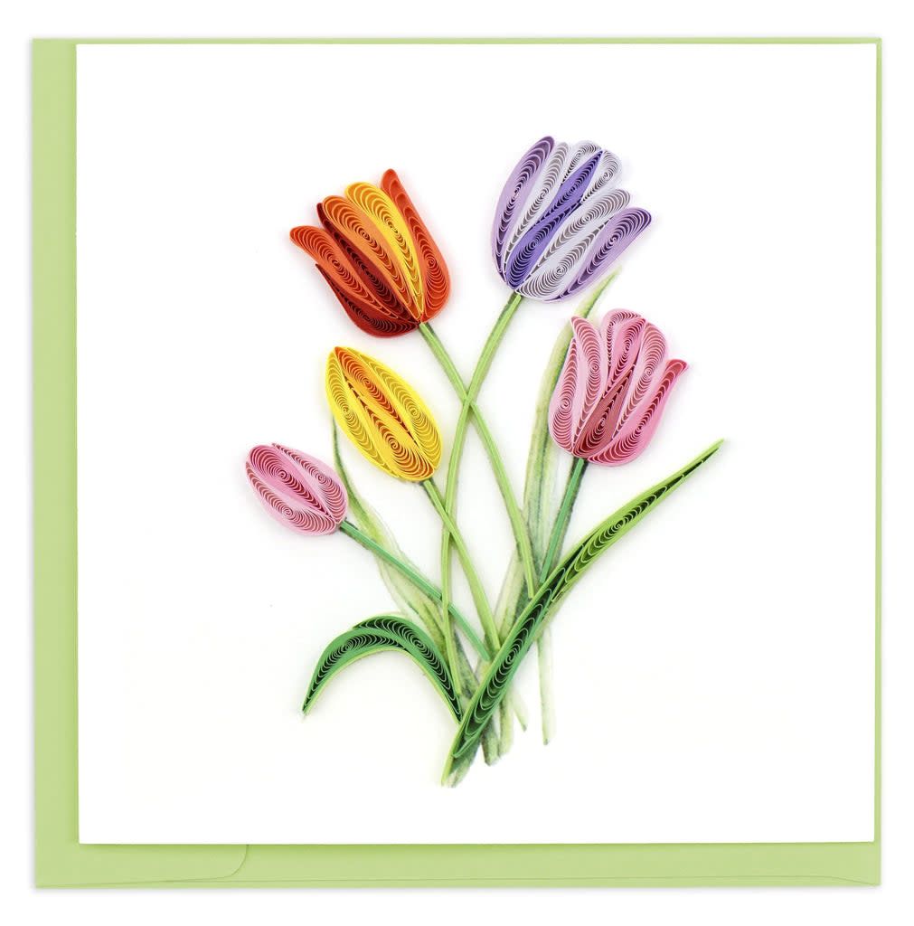 Colourful Tulips Quilling Card, Vietnam