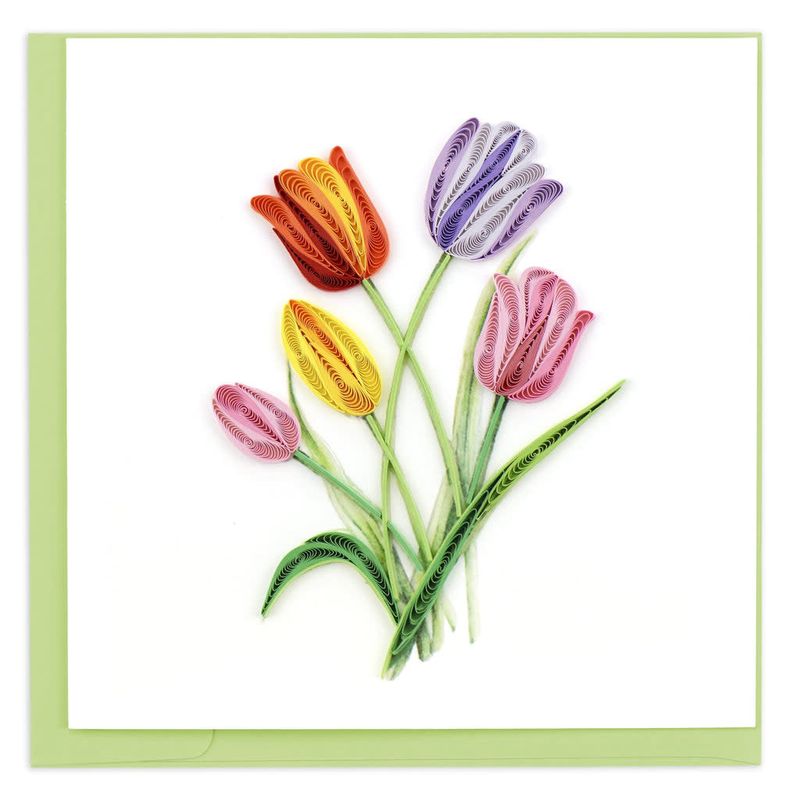 Colourful Tulips Quilling Card, Vietnam