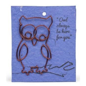 Wire Owl Gift Bookmark, Kenya