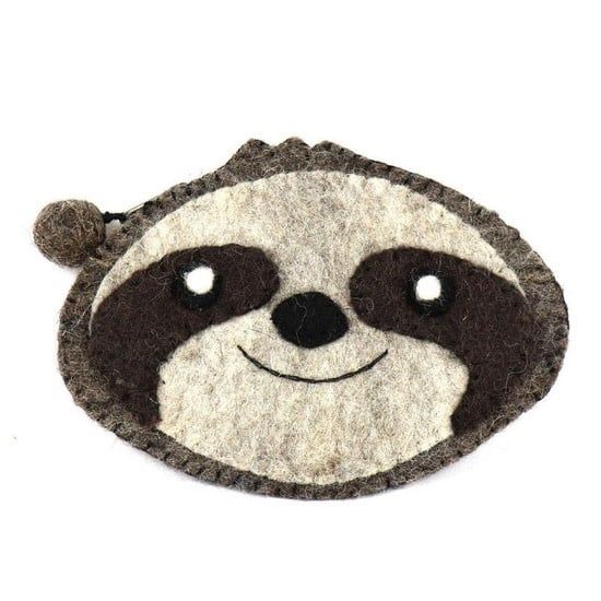 Sloth Felt Coin Purse, Nepal