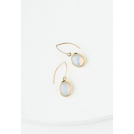 Seaside Dream Earrings In Iridescent Cloud, China